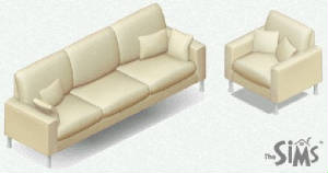 Beige Sofa and Chair
